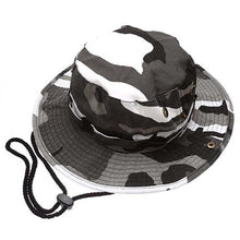 Load image into Gallery viewer, Newhattan Cotton Camo Safari Bucket hats Foldable Unisex