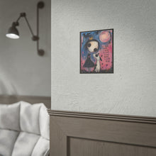 Load image into Gallery viewer, Rolled Poster — Whimsical Girl & Dog Art Print with Quote: "In Your Chaos I Found My Calm"