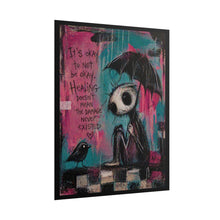 Load image into Gallery viewer, Rolled Poster — Gothic Cute 'It's Okay to Not Be Okay' Art Print