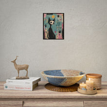 Load image into Gallery viewer, Rolled Poster — Whimsical Cat Art "You Were Made To Be Worthy" Inspirational Wall Decor