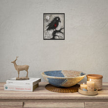 Load image into Gallery viewer, Rolled Poster — Gothic Crow Art Print with Quote: “The Ones Who Feel Everything Are The Ones Who Survive The Storm”