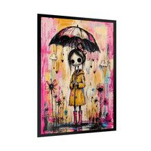 Load image into Gallery viewer, Gothic Raingirl Art Poster — Cute Dark Umbrella Illustration