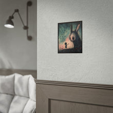 Load image into Gallery viewer, Rolled Poster — Moody Goth Bunny Art Print with Quote: “We Are Not Our Worst Moments”
