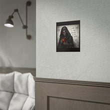 Load image into Gallery viewer, Grim Reaper Heart Poster — "Love Is The Death Of All Hope" Rolled Art Print