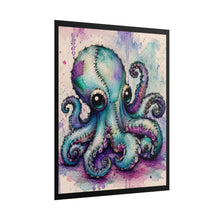 Load image into Gallery viewer, Whimsical Stitched Octopus Poster - Cute Patchwork Sea Creature Wall Decor