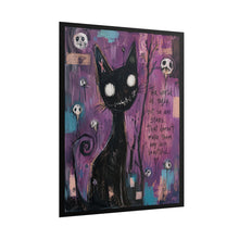 Load image into Gallery viewer, The World Is Ugly but So Are Stars That Doesn’t Make Them Any Less Beautiful Rolled Poster — Gothic Whimsical Cat Fantasy Wall Art