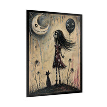 Load image into Gallery viewer, Rolled Poster — Gothic Girl Moon Balloon Art Print