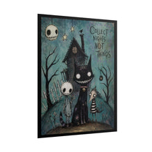 Load image into Gallery viewer, Collect Nights Not Things Rolled Poster — Gothic Whimsical Haunted Fantasy Wall Art