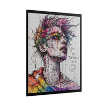Load image into Gallery viewer, "The World Needs Your Light" Pride Wall Art | LGBTQ+ Empowerment Print