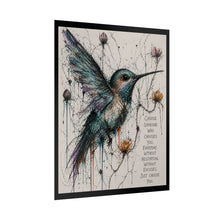 Load image into Gallery viewer, Hummingbird Art Poster — "Choose Someone Who Chooses You" Inspirational Rolled Print