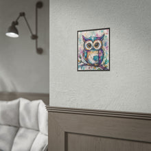 Load image into Gallery viewer, Cute Nursery Owl Poster - Whimsical Watercolor Bird Canvas Wall Decor