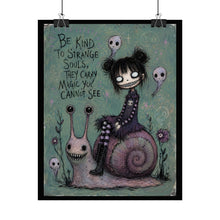 Load image into Gallery viewer, Collect Nights Not Things Rolled Poster — Gothic Whimsical Haunted Fantasy Wall Art