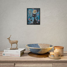 Load image into Gallery viewer, Don’t Chase What Runs From You Build What Waits for You Rolled Poster — Gothic Whimsical Cat Fantasy Wall Art