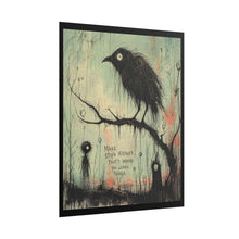 Load image into Gallery viewer, Gothic Crow Art Poster — "Make Stupid Mistakes" Motivational Wall Print