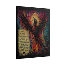 Load image into Gallery viewer, Rolled Poster — Phoenix Inspirational Art Print with Survival Poem