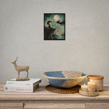 Load image into Gallery viewer, Rolled Poster — Moody Moonlit Illustration with Quote: “People Make Mistakes…”