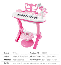Load image into Gallery viewer, Electronic Keyboard Piano With Microphone For Kids