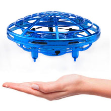 Load image into Gallery viewer, Mini UFO Hand Controlled Quadcopter (Blue)