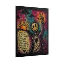 Load image into Gallery viewer, Rolled Poster — "Choose to Be Positive" Smiley Peace Art Print