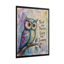 Load image into Gallery viewer, Trust The Process Enjoy The Journey Owl Art Print | Patience & Mindfulness Decor