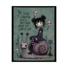 Load image into Gallery viewer, Collect Nights Not Things Rolled Poster — Gothic Whimsical Haunted Fantasy Wall Art