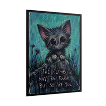 Load image into Gallery viewer, "The Climb May Be Tough But So Are You" Kitten Wall Art | Whimsical Animal Print