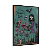 Load image into Gallery viewer, Let Your Strangeness Bloom Poster — Goth Cute Rolled Art Print