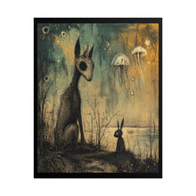 Load image into Gallery viewer, Rolled Poster — Moody Surreal Forest Art Print with Strange Creatures