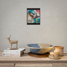 Load image into Gallery viewer, Motivational Bird Art Poster – "We Don’t Give Up" Rolled Wall Print