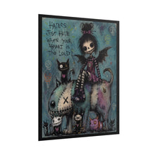 Load image into Gallery viewer, Haters Just Hate When Your Heart Is Too Loud Rolled Poster — Gothic Whimsical Monster Fantasy Wall Art