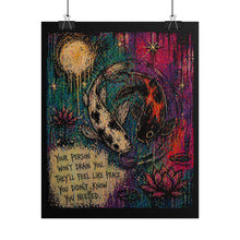 Load image into Gallery viewer, Koi Yin Yang Inspirational Art Poster — "Your Person Won't Drain You" Motivational Wall Art