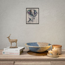 Load image into Gallery viewer, Elephant & Hummingbird Art Poster — Watercolor Splatter Print with Inspirational Quote