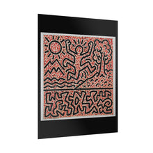 Load image into Gallery viewer, Keith Haring Style Dancing Figure Art Poster — Rolled Pop Art Wall Print