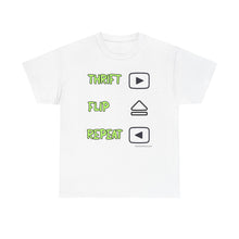 Load image into Gallery viewer, Thrift Flip Repeat Retro Buttons Thrifter Reseller T-Shirt - ALL Sizes - S - 5XL
