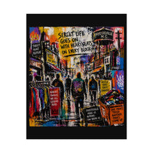 Load image into Gallery viewer, Fayetteville Street Life Rolled Poster — Vibrant Urban Graffiti Art