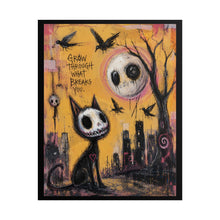 Load image into Gallery viewer, Grow Through What Breaks You – Inspirational Gothic Cat Wall Art