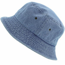 Load image into Gallery viewer, Previous Next   Newhattan 100% Cotton Denim Bucket hats Unisex