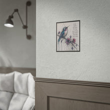 Load image into Gallery viewer, Hummingbird & Flowers Rolled Poster — "Love Hurts" Inspirational Art Print