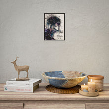 Load image into Gallery viewer, Rolled Poster — 'The Hardest Battles Bloom' Watercolor Portrait Art Print