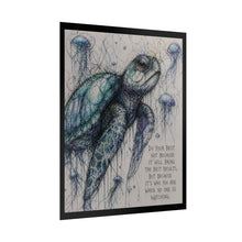 Load image into Gallery viewer, Sea Turtle Inspirational Poster — "Do Your Best" Rolled Art Print