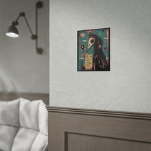 Load image into Gallery viewer, Rolled Poster – Dark Folk Art Bird Skull Print with “You Were Born Worthy” Quote