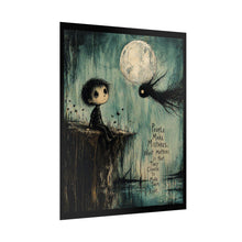 Load image into Gallery viewer, Rolled Poster — Moody Moonlit Illustration with Quote: “People Make Mistakes…”