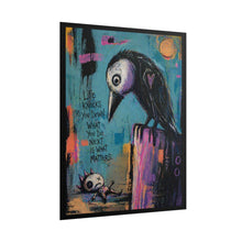 Load image into Gallery viewer, Rolled Poster – 'Life Knocks You Down' Inspirational Gothic Art Print