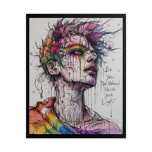 Load image into Gallery viewer, "The World Needs Your Light" Pride Wall Art | LGBTQ+ Empowerment Print
