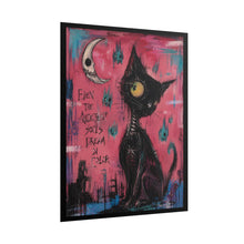 Load image into Gallery viewer, Even the Quietest Souls Dream in Color Rolled Poster — Gothic Whimsical Cat Fantasy Wall Art