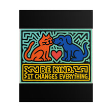Load image into Gallery viewer, Be Kind It Changes Everything Rolled Poster — Bright Retro Pop Art Wall Decor