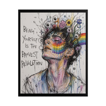 Load image into Gallery viewer, "Bravest Revolution" Pride Wall Art | LGBTQ+ Liberation Portrait Print