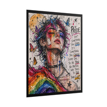 Load image into Gallery viewer, "Dim Your Light" Pride Art | Fine Line Sketch Butterfly Portrait Poster