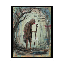 Load image into Gallery viewer, Rolled Poster — ’Pain Is Not a Punishment, It’s a Guide’ Inspirational Grunge Art Print