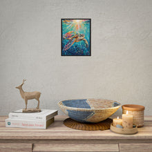 Load image into Gallery viewer, Vibrant Sunlit Sea Turtle Poster - Colorful Underwater Ocean Wall Decor